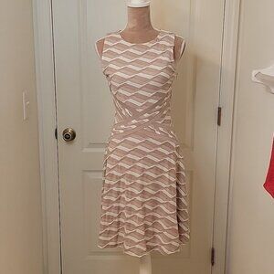Beige by eci Dress, NWT.  Size 8.  Cream, White and Tan